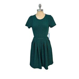Draper James Short-Sleeve Knit Tee Dress Green Metallic NWT XS